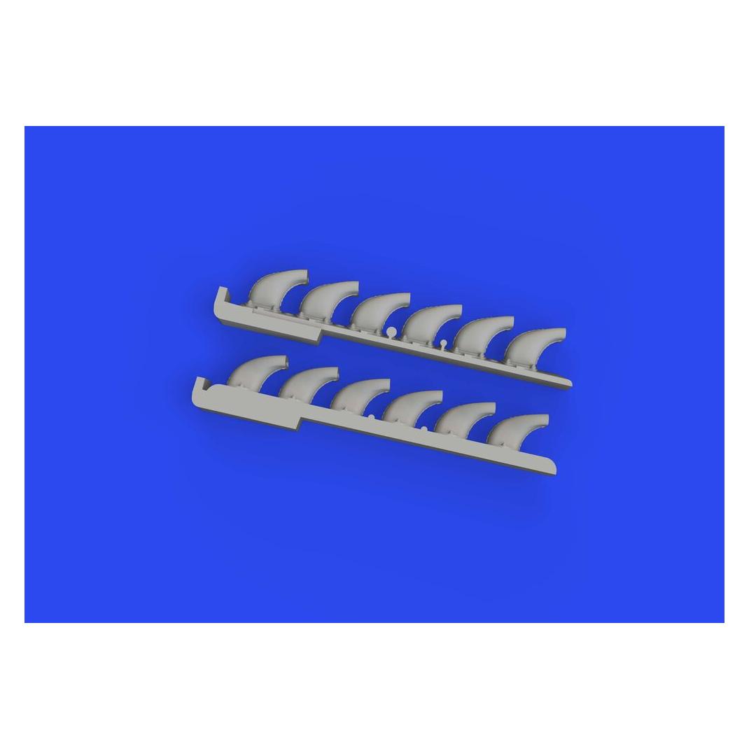 Eduard Bf 109F/G exhaust stacks PRINT 1/72 (672325)
