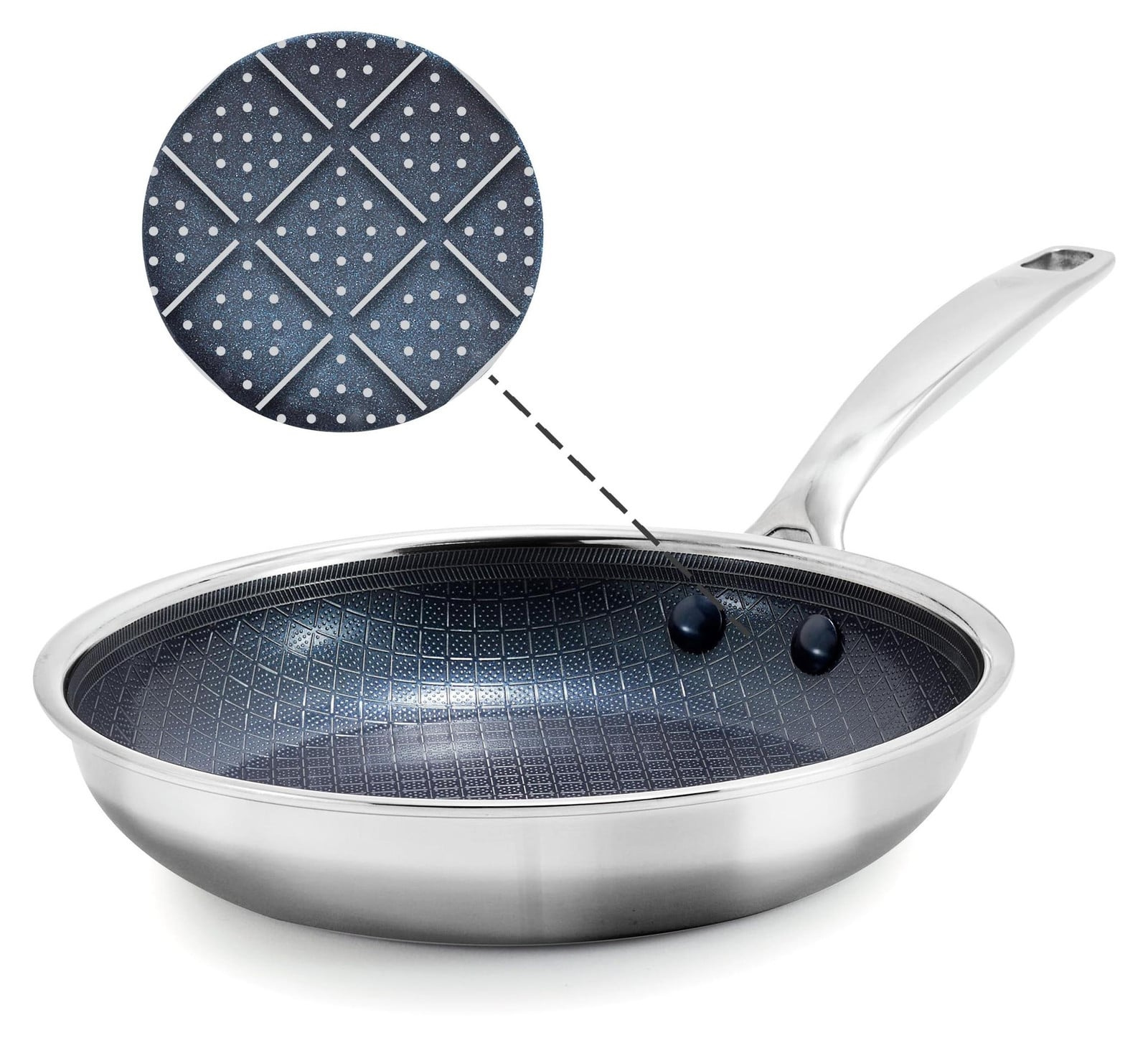 Blue Diamond Hybrid antiaanbakpan, 20 cm, keramische pan