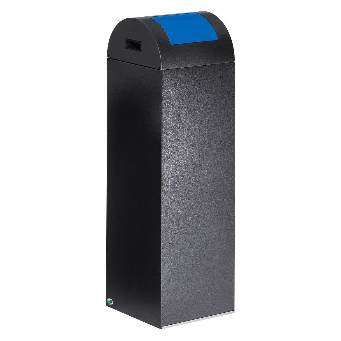 VAR Selbstlöschende Wertstoffsammler, 89 l, 320x1045x320mm, antiksilber, Klappe blau (89 l) (21091)