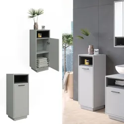 Vicco Midischrank Badschrank Badezimmermöbel Beatrice Grau Anthrazit modern 38x80 Badezimmer Schrank Badmöbel Schranktür Schrankfach Ablage Aufbewahrung