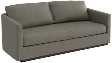 Kerstin Leather Sofa - Sage Leather, Sage Walnut - Ballard Designs
