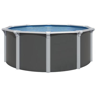 Rundpool KWAD "Green line Evolution", blau (anthrazit, innenfarbe: blau), H:132cm Ø:360cm, Schwimmbecken, Rundpool, 3,6x1,32 Design Folie in blau, sand oder grau erhältlich