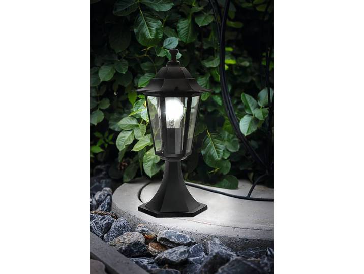 Borne éclairage extérieur Laterna Ø 20cm Noir/Noir