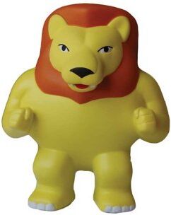 Leone Mascotte Antistress Leone® in poliuretano 11.4x9.2x5.7 cm Personalizzate o neutre