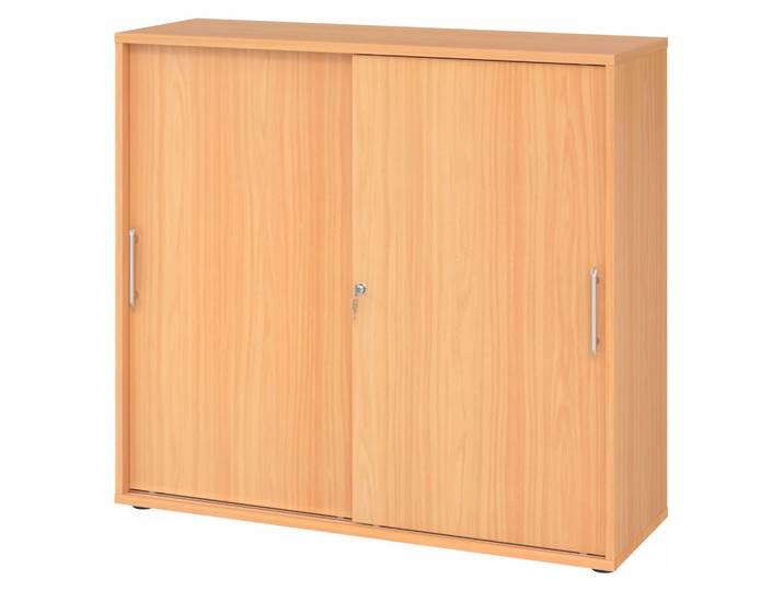 BETA S 1753S Schiebetürenschrank 3 OH Relinggriff Kunststoff Buche