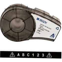 Brady, Etikettenrolle, M21-375-595-BK Druckeretikett Schwarz Selbstklebendes Druckeretikett