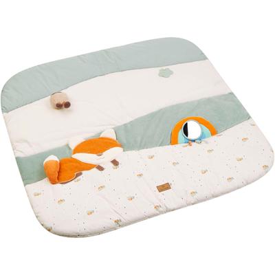 Babydecke STERNTALER "Spieldecke Fuchs Filou", grün (lichtgrau), Wohndecken, Kinder, B/L: 100cm x 100cm, Baumwolle, Polyester, Babydecke, B:100cm L:100cm