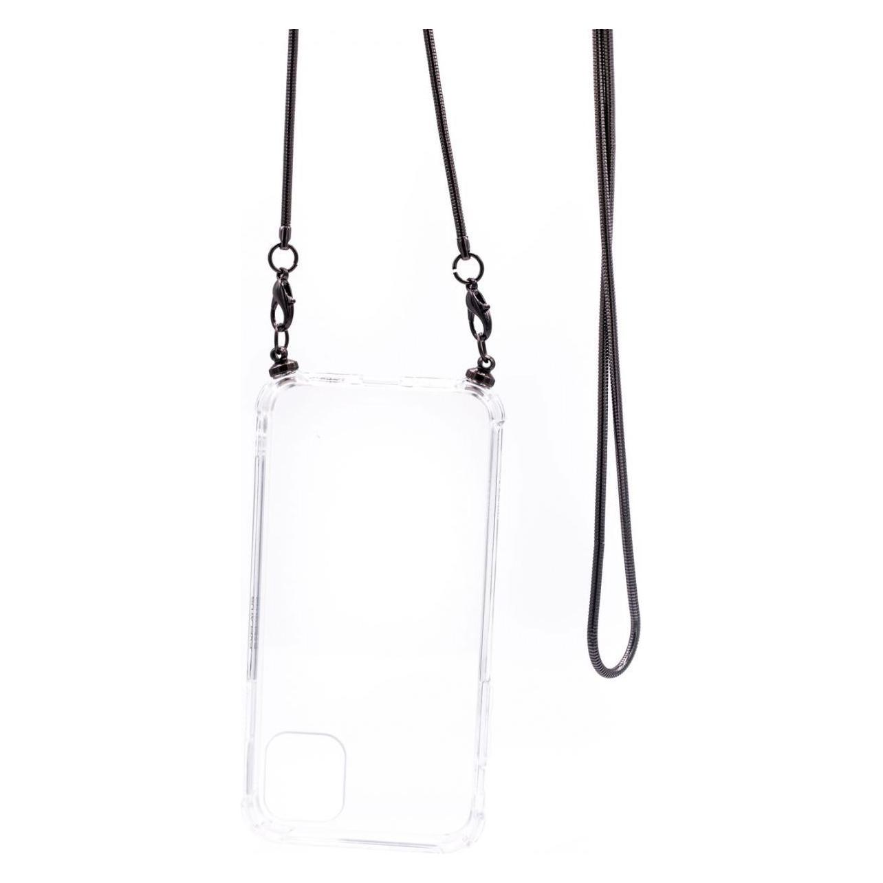Evelatus Galaxy A70 Silicone TPU Transparent with Necklace Strap (Samsung Galaxy A70) (EVELATUS)