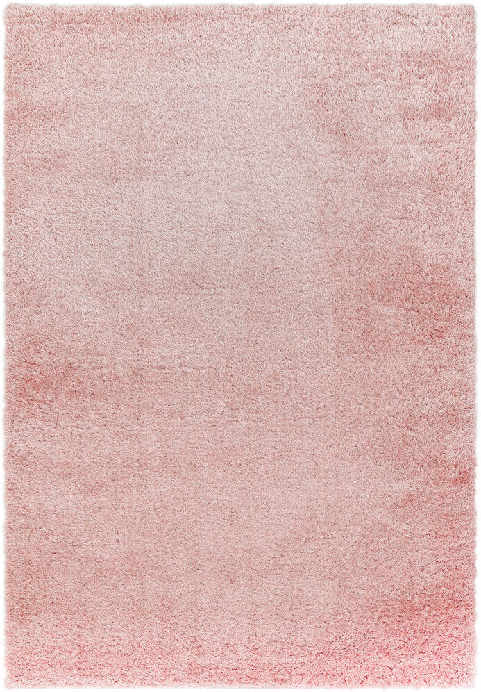 Ebern Designs Natonia Shiny Shaggy Pink Area Rug Pink Rectangle 80 x 150cm