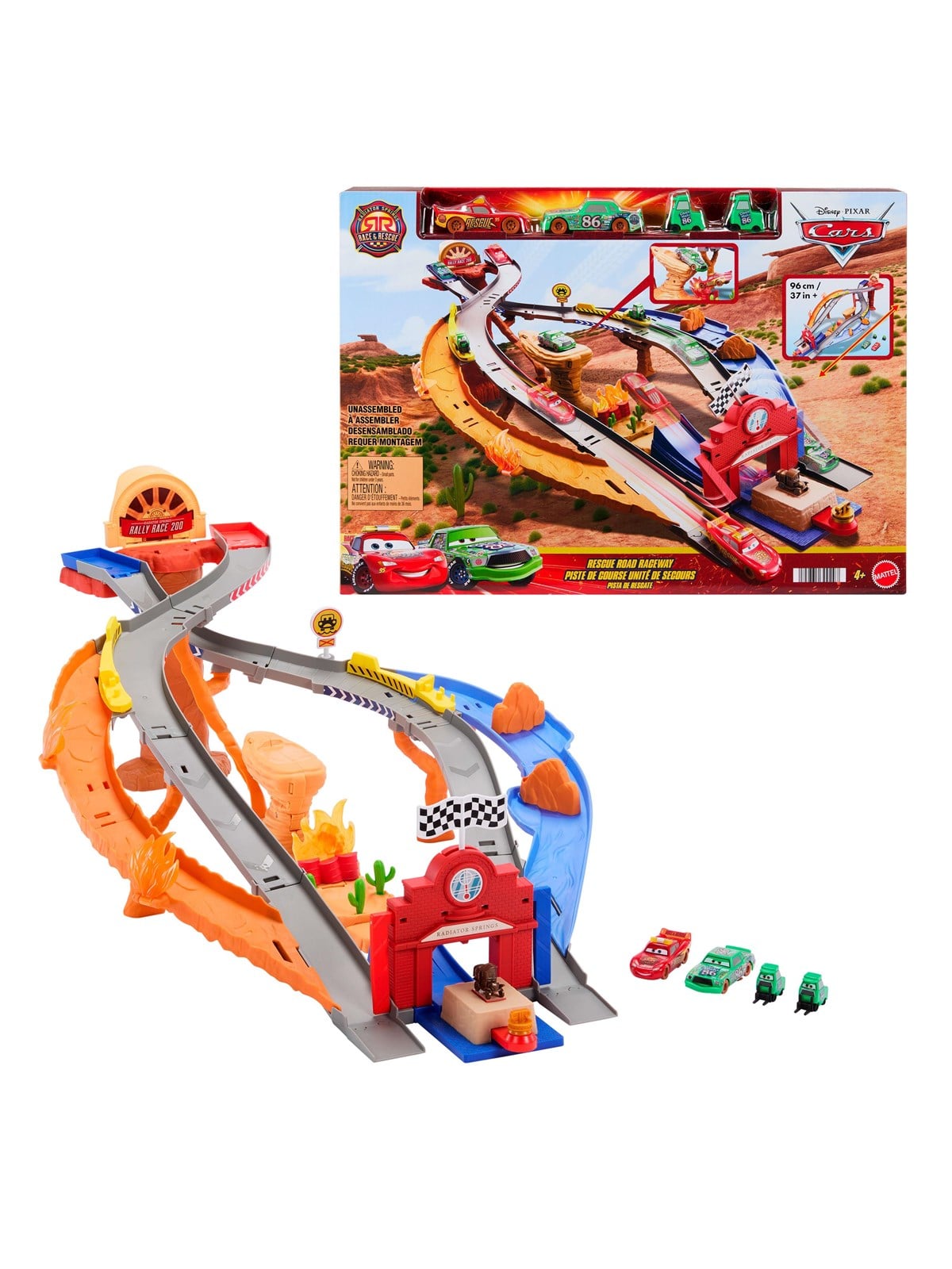 Disney Pixar Cars Radiator Springs Race & Rescue - Rescue Road Raceway Playset