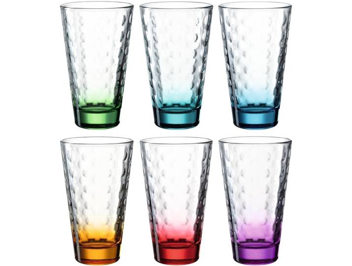Trinkgläser-Set Leonardo mehrfarbig Glas H 13 cm 0.3 l 6 Stk - Trinkgläser-Set