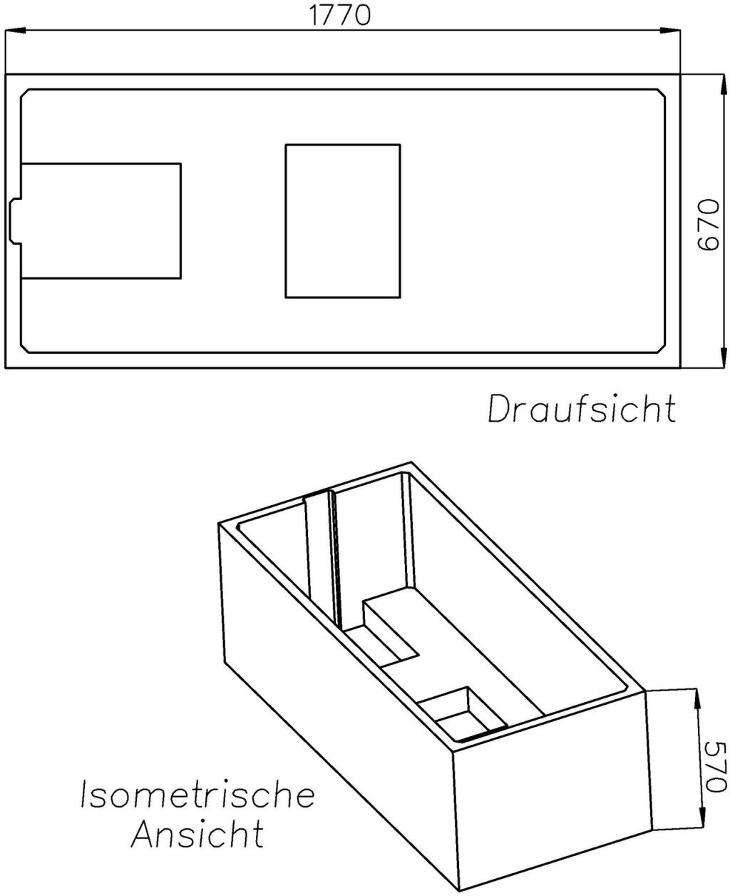 Neuesbad Wannenträger für Bette Classic 180x70 SW13638