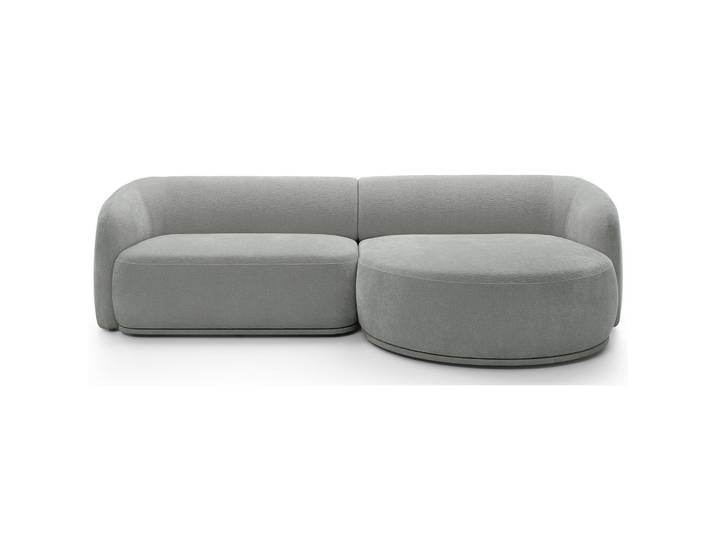 Modulares Ecksofa Bommo L-förmig, rechtsseitig, grau Chenille