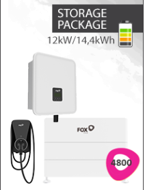 FoxESS 10kW Hybrid Wechselrichter + 14.4 kWh (3x4.8) EQ Batterie + Wallbox
