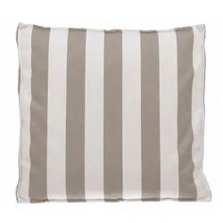 Outdoor BOXKISSEN Basic Streifen weiß/taupe 50 x 50