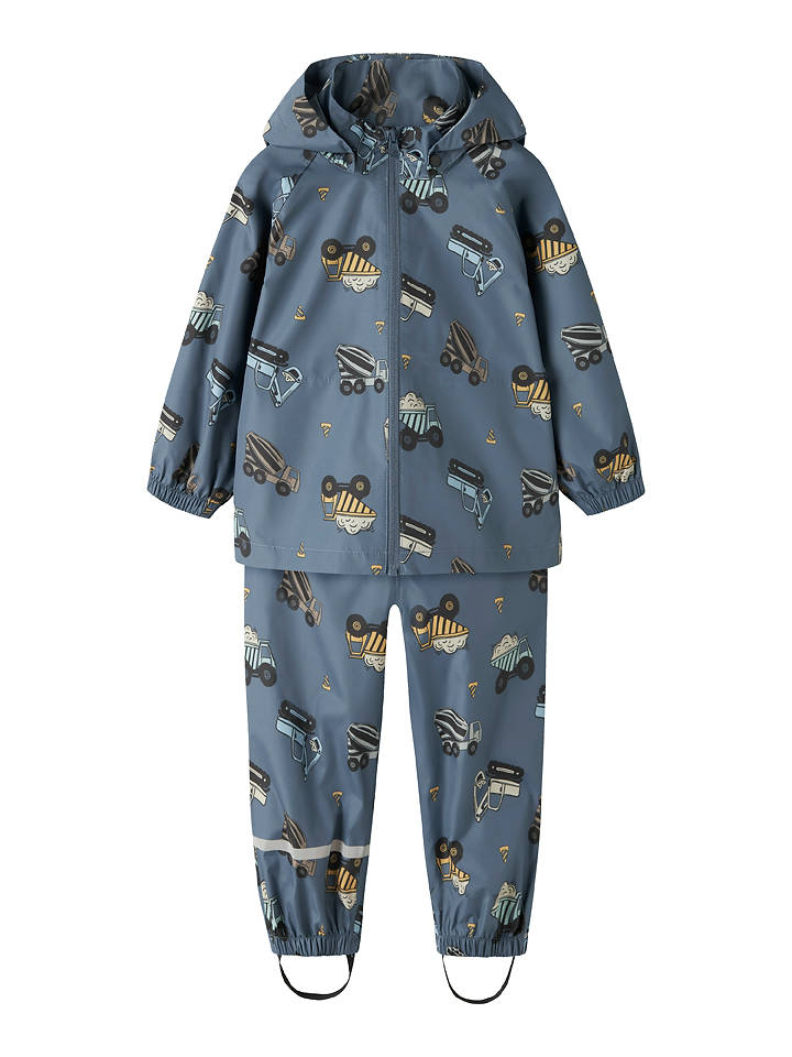 name it 2tlg. Regenoutfit "Rain" in Blau - 104