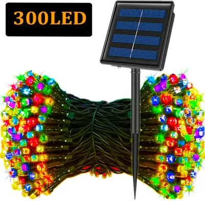 Combo Retail Shop LED Solar String Lights, Solar Powered Xmas Outdoor Lights, Waterproof Starry Christmas Fairy Lights 300led 32m