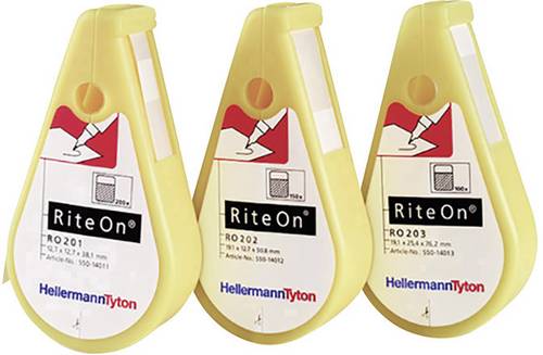 HellermannTyton 550-14013 RO203-1401-WH-1401-CL/WH Etikettenspender Montage-Art: aufkleben 1St.