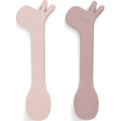 Lalee Babylöffel rosa aus Silikon 2 St.