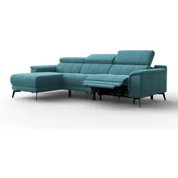 ECKSOFA FIERO 4-Sitzer LINKS, Minter Veloursstoff