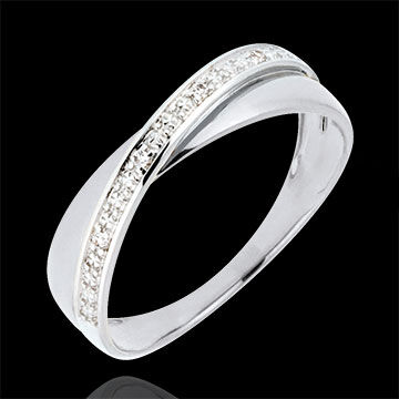Edenly Trauring Saturnduett - Diamanten WeiÃŸgold - 18 Karat