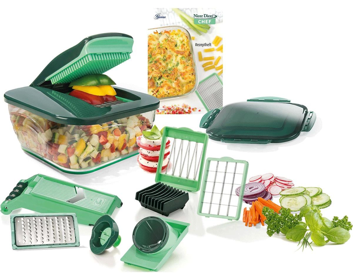 Genius 27061 Nicer Dicer Chef groentesnijder, 15-delig