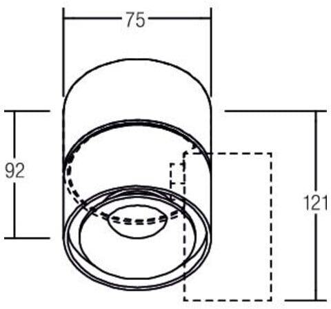 brumberg Plafonnier LED à montage en surface 230 V blanc 12062173 (12062173)