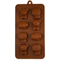 Wisefood Silikonform Zoo - braun 20x10,5x2cm
