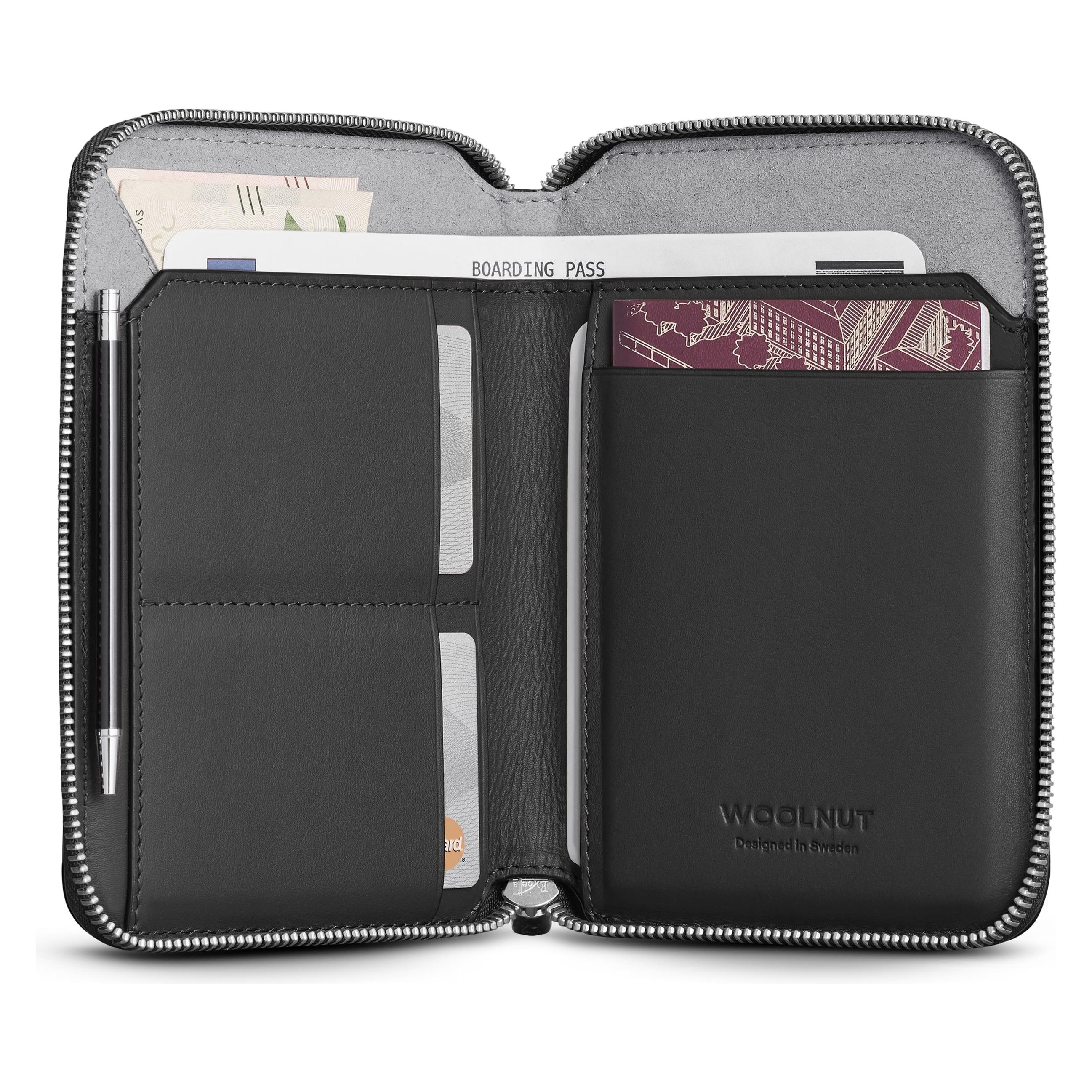 Woolnut Reise-Mappe aus Leder, schwarz (74826360)