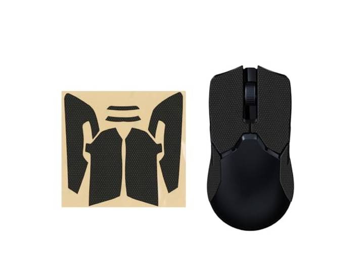 kwmobile Antislip pads, compatibel met Razer Viper Ultimate muisstickers, stickers voor gaming-muis, PU-leer, zwart
