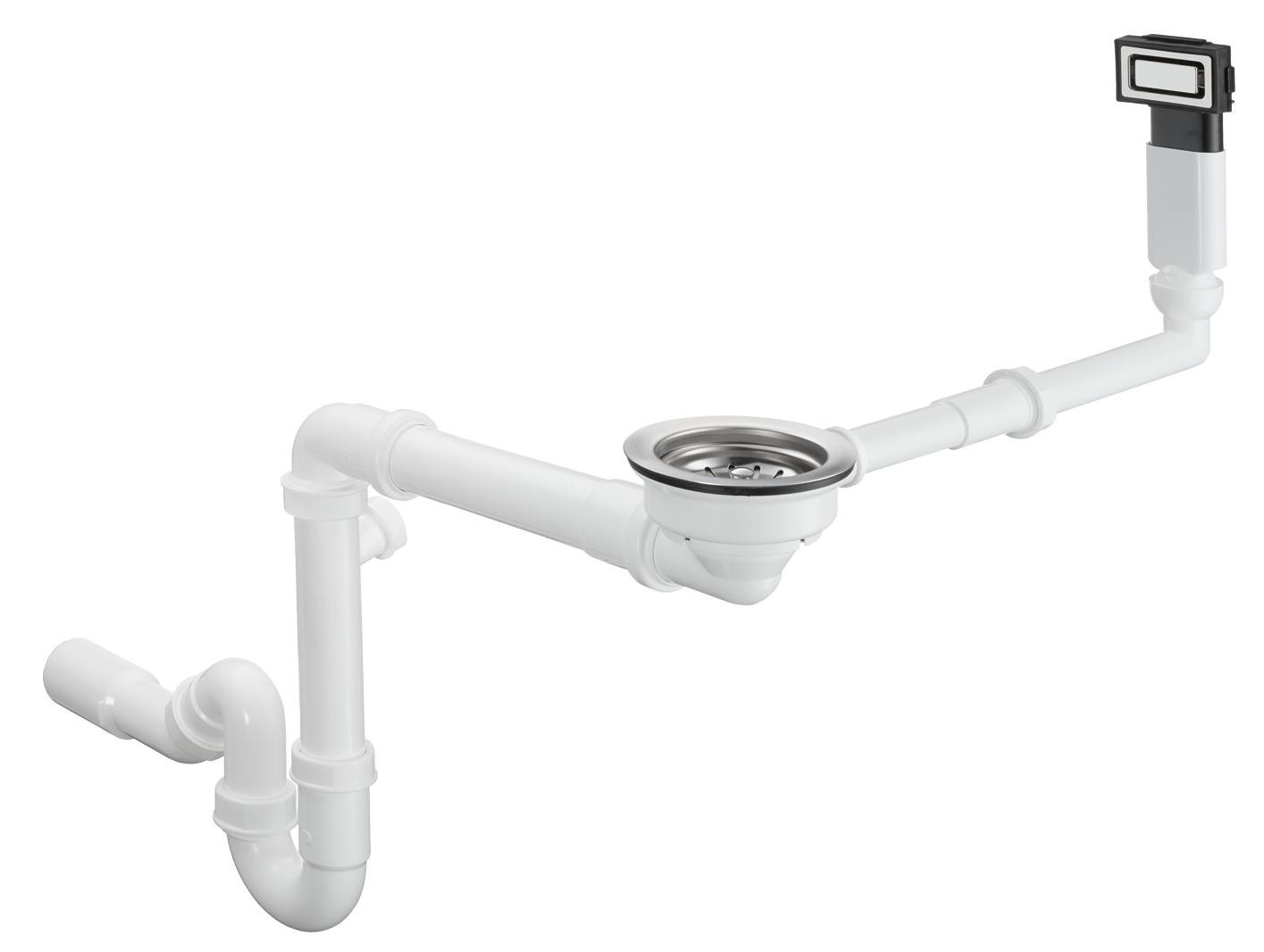 Hansgrohe Af- en overloopset D14-10 voor wastafels, roestvrij staal