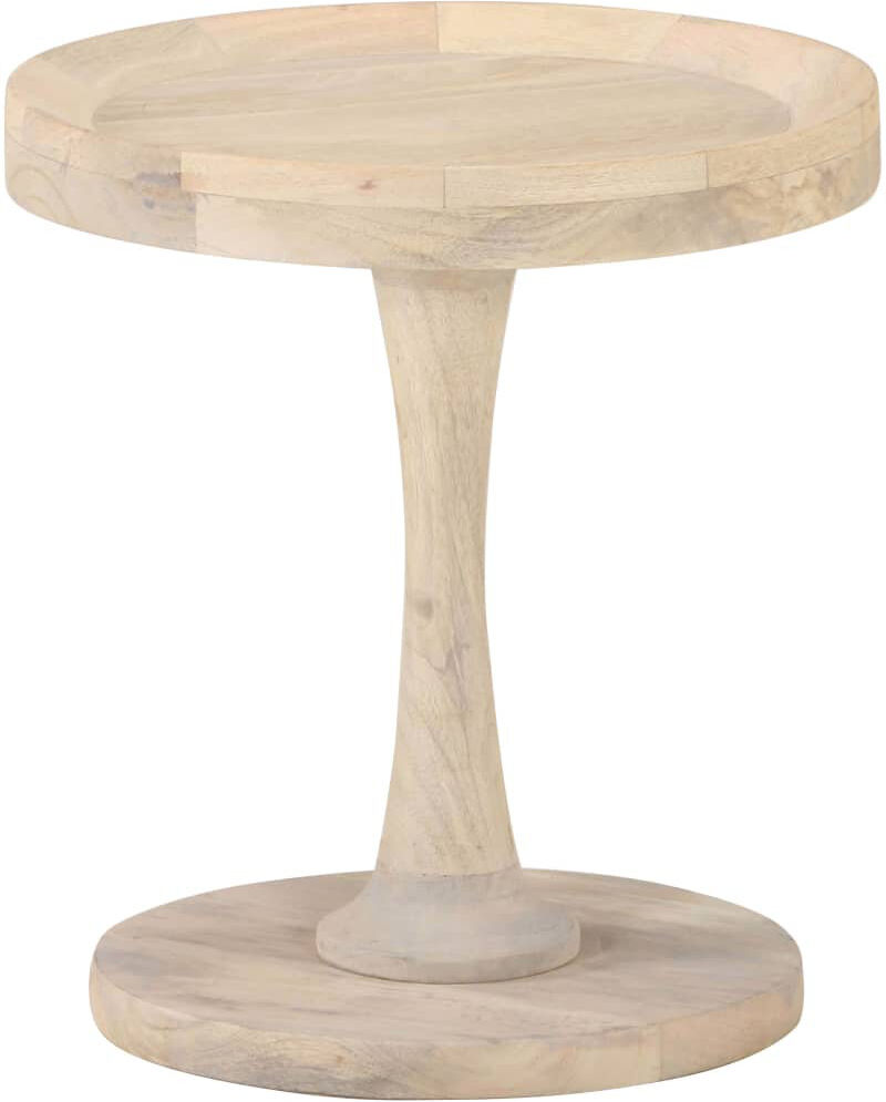 Alpen Home Topeka Solid Wood Pedestal End Table Brown 45cm H X 40cm W X 40cm D