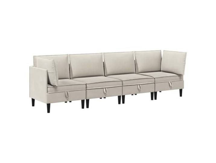 Todiikf Wohnzimmergarnitur 4-teilig Polstersofa Modulsofa Set Hafer Stoff Modulares Polstermöbelset aus pflegeleichtem Polyesterstoff mit stabilem Sperrholzrahmen für das Wohnzimmer.