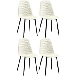 CLP 4er Set Stühle Giverny Stoff   Farbe: creme, Material: Stoff