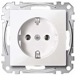 Merten SCHUKO-Steckdose pws/gl MEG2301-0319