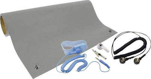 Quadrios ESD-Tischmatten-Set Grau (L x B) 600mm x 900mm