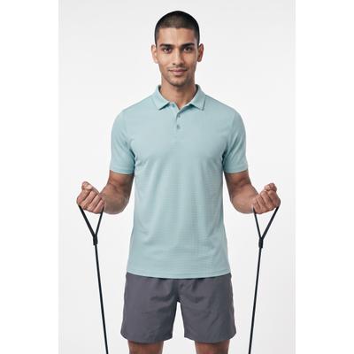 Poloshirt ENERGETICS "HE.-POLO THORE", Herren, Gr. M, blau (blau aqua), Jersey, Obermaterial: 100% Polyester, Rundhals, Shirts, Kurzarm-Design, mit DRY PLUS, aus Polyester, sportliche Passform