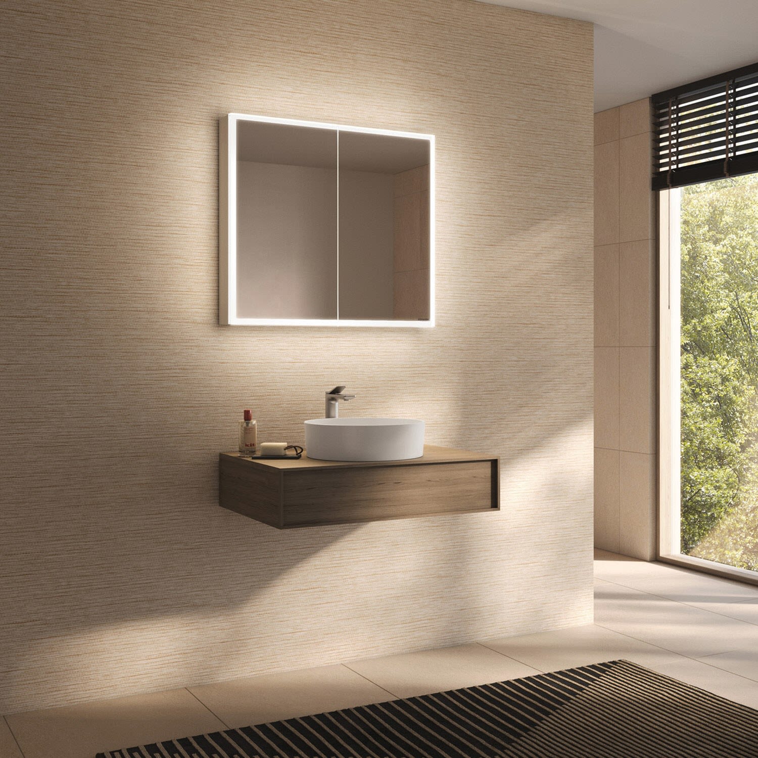 Schneider GLOW D2W Spiegelschrank GLO1 80/2/D2W 81,3 x 73,6 cm, DE