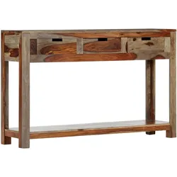 vidaXL Konsolentisch mit 3 Schubladen 120x30x75 cm Massivholz