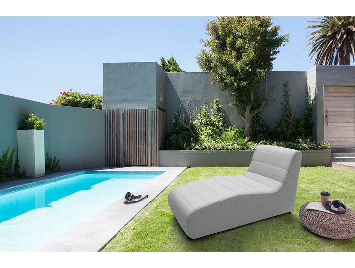 Sofaelement DOMO COLLECTION Soleil, pflegeleichter und wetterfester Bezug , silber, B:73cm H:80cm T:152cm, 100% Olefin, Polsterelemente, Sofaelement, Outdoor, besonderes Design und Formgebung, individuell erweiterbar