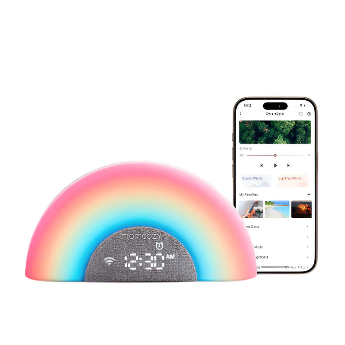 Momcozy Rainbow Sound White Noise Machine mit App-Fernbedienung WN010-GR12BA-A