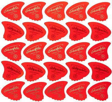 Sharkfin Pick Goldprint Soft Red 25 Rot