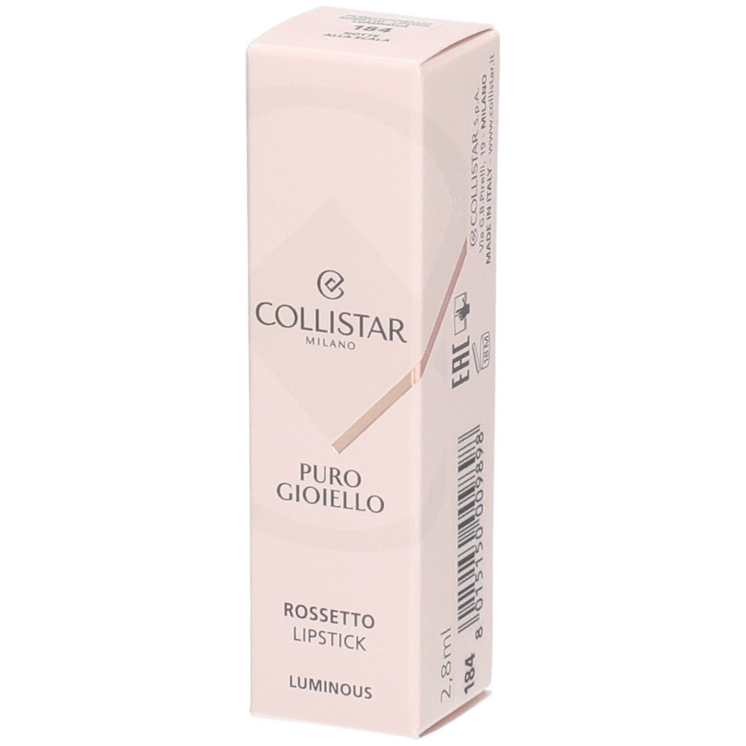 Collistar Puro Gioiello Lipstick Luminous 184 - Notte Alla Scala 2,8ml 2,8 ml Stifte