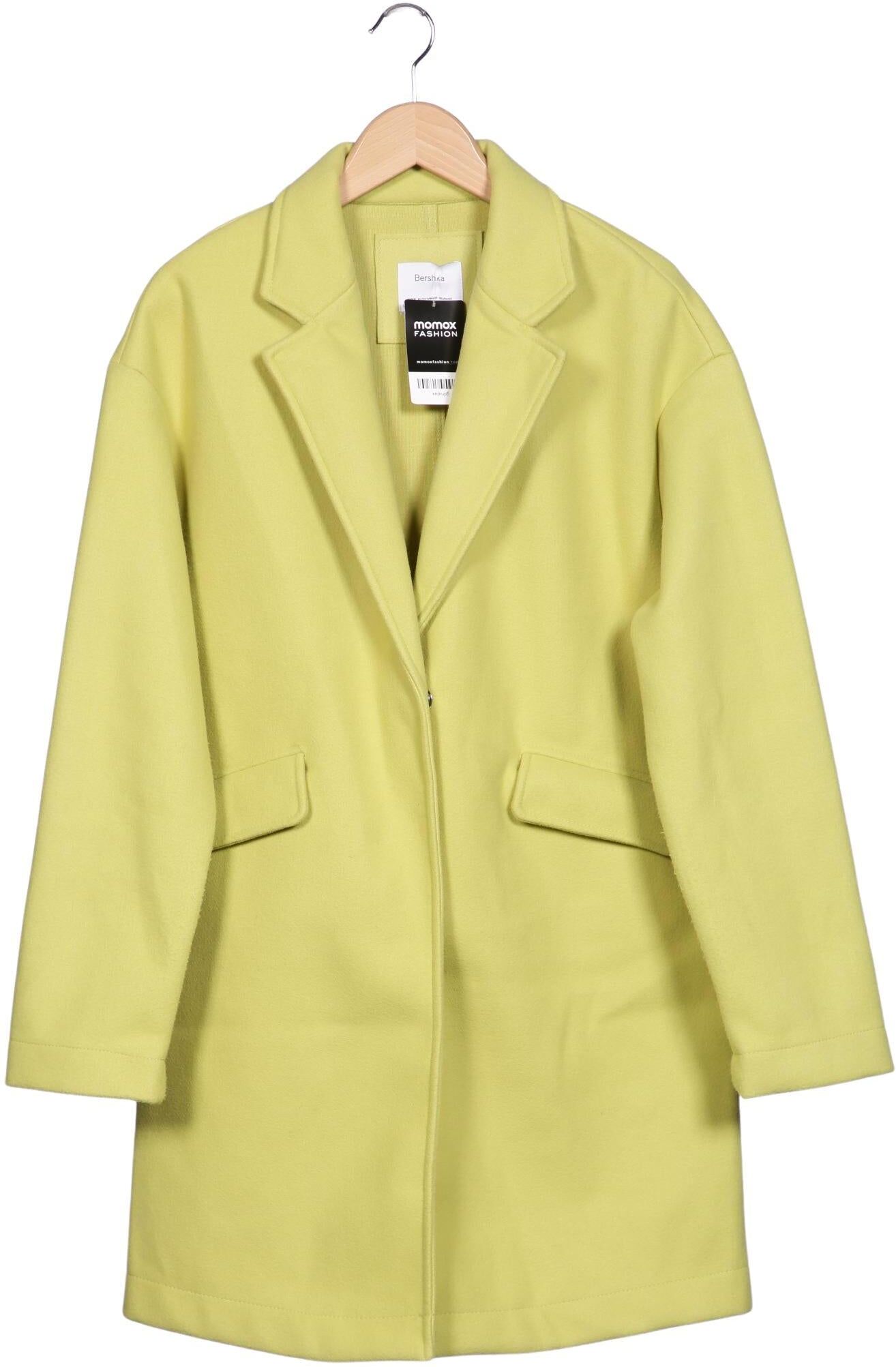 bershka Damen Mantel, Gelb, Gr. M, Synthetik - Second Hand