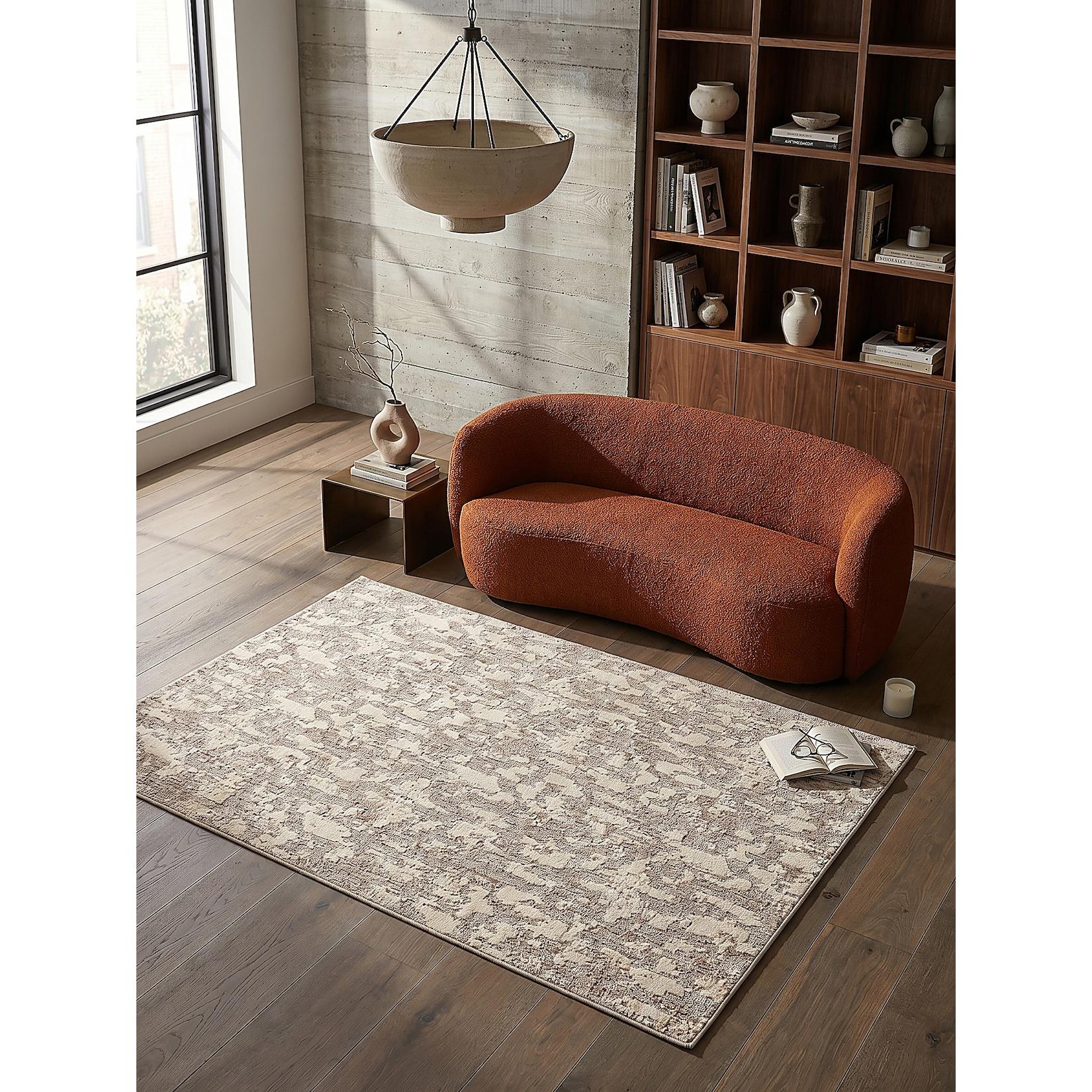 Teppich waschbar Beige 155 x 230 cm - RIDGE Kadima Design