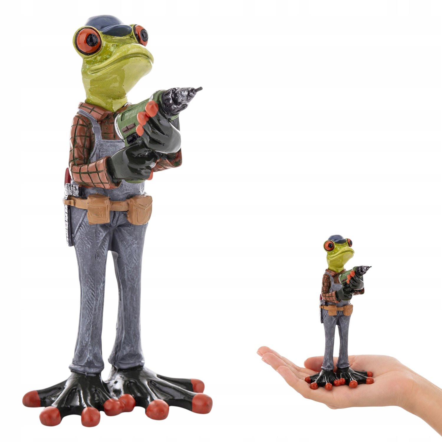 Grappige Groene Kikker Bouwvakker Figuur voor Decoratie en Cadeau