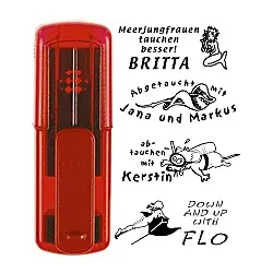 Smart-stamp - Größe: 47 x 18 mm - Farbe: ruby