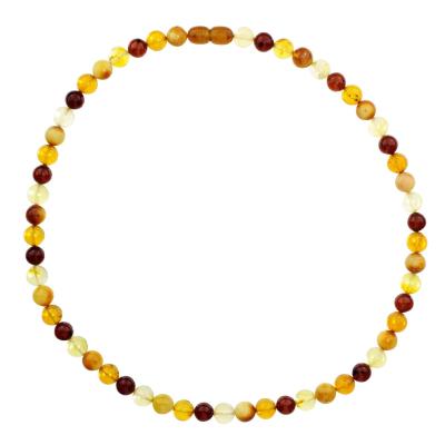 Kette ohne Anhänger OSTSEE-SCHMUCK "- Kugel 8 mm - Bernstein -" Gr. 45, bunt (mehrfarbig, braun), Halsketten, Damen, 45, Bernstein