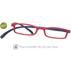 Lesebrille No.02 Klammeraffe red/blue