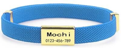 Uplifted Finds Scratch Resistant Engraved ID Cat Collar blue And Tag